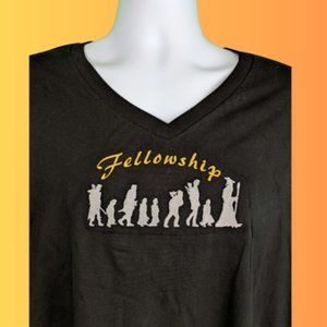 Lord of the Rings Fellowship of the Ring Embroidered t shirt